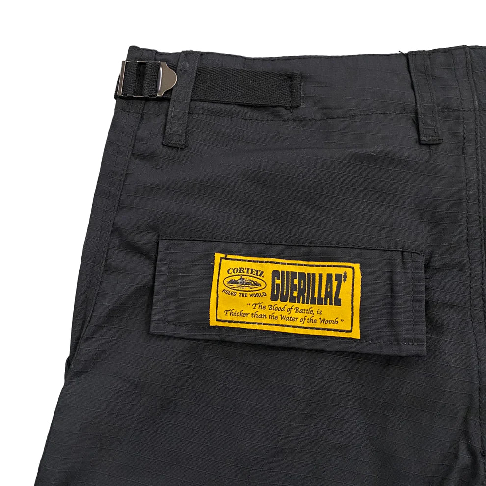 Corteiz Cargo Short - Black/Yellow - Image 4