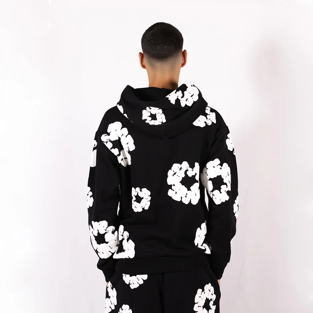 Denim Tears Hoodie The Cotton Wreath Black - Image 4