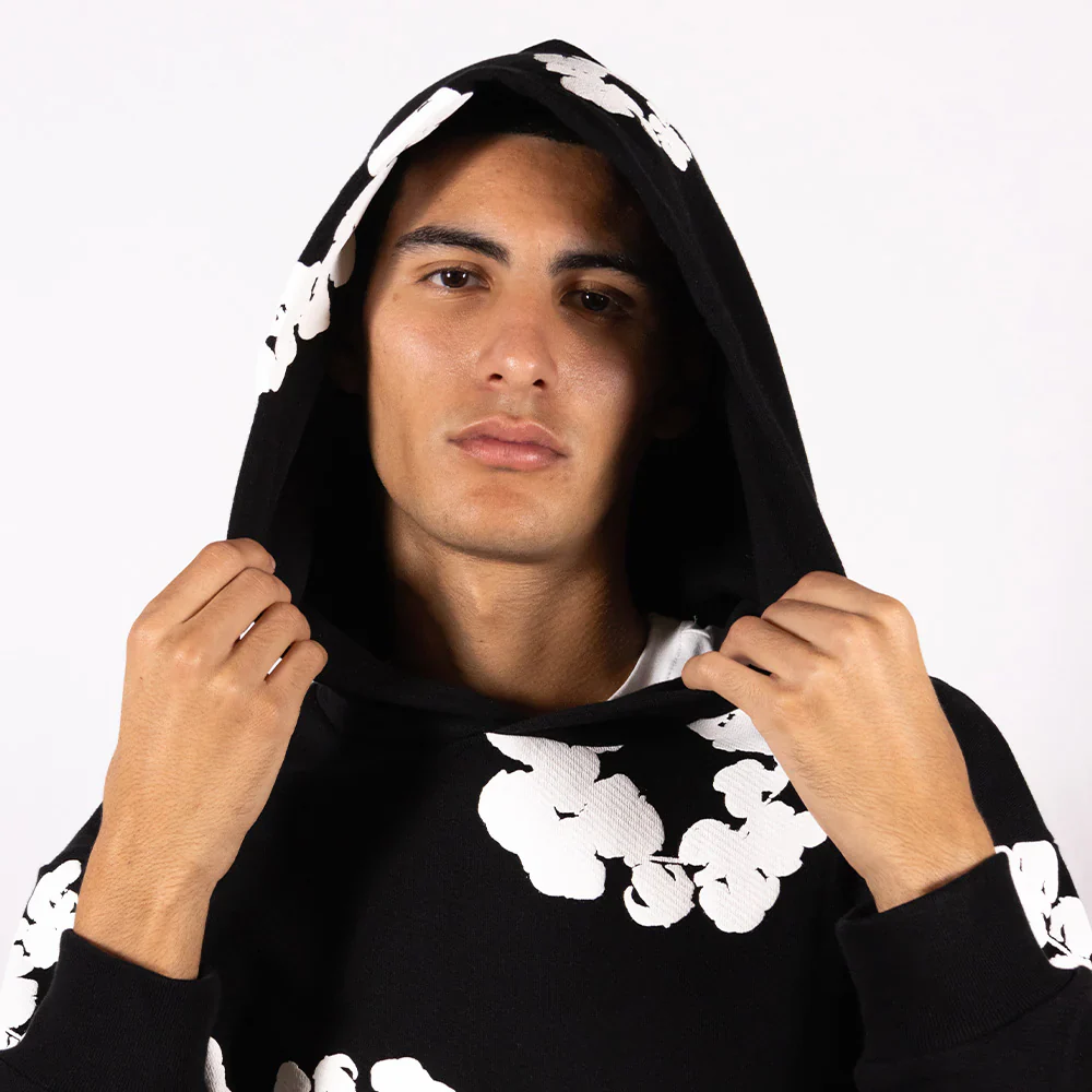 Denim Tears Hoodie The Cotton Wreath Black - Image 5