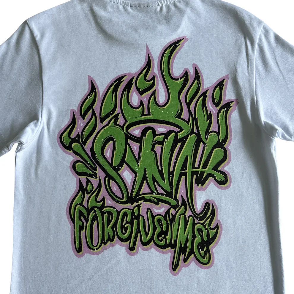Syna World Light Tee Forgive me Short Sleeve T-shirt - White - Image 3