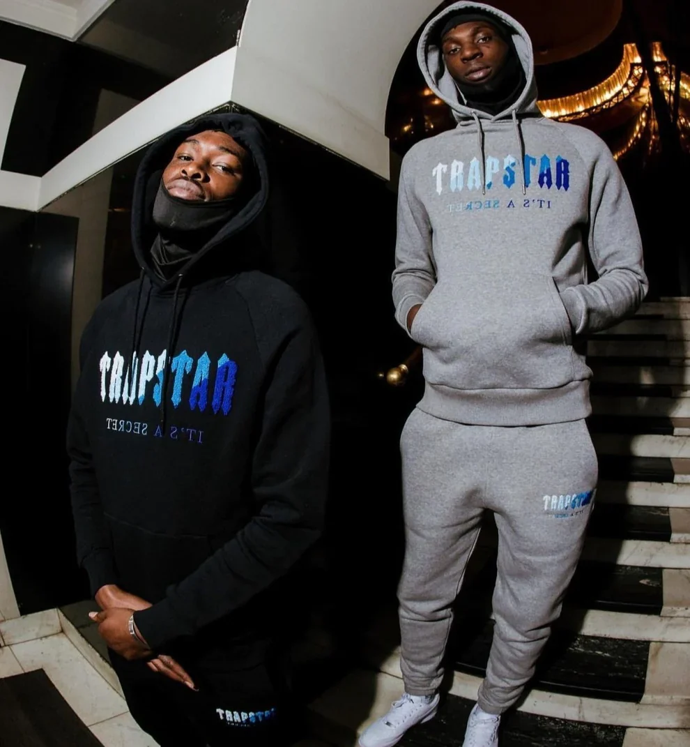 Trapstar Chenille Decoded Hooded Tracksuit - Black Ice Flavours Edition - Image 4