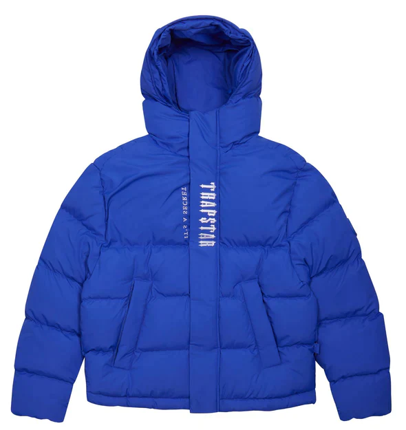 Trapstar Decoded Hooded Puffer Jacket 2.0 - Dazzling Blue - Image 2