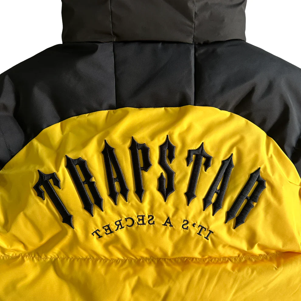 Trapstar Irongate Arch Puffer Jacket AW23 - Yellow / Black - Image 3