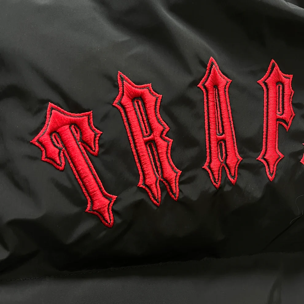 Trapstar Irongate Detachable Hooded Puffer Jacket - Black / Infrared - Image 3