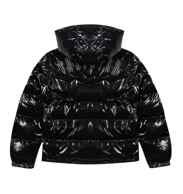 Trapstar Irongate Detachable Hooded Puffer Jacket - Shiny Black - Image 3