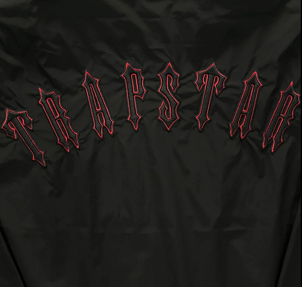 Trapstar Irongate Windbreaker Jacket - Black/Red - Image 3