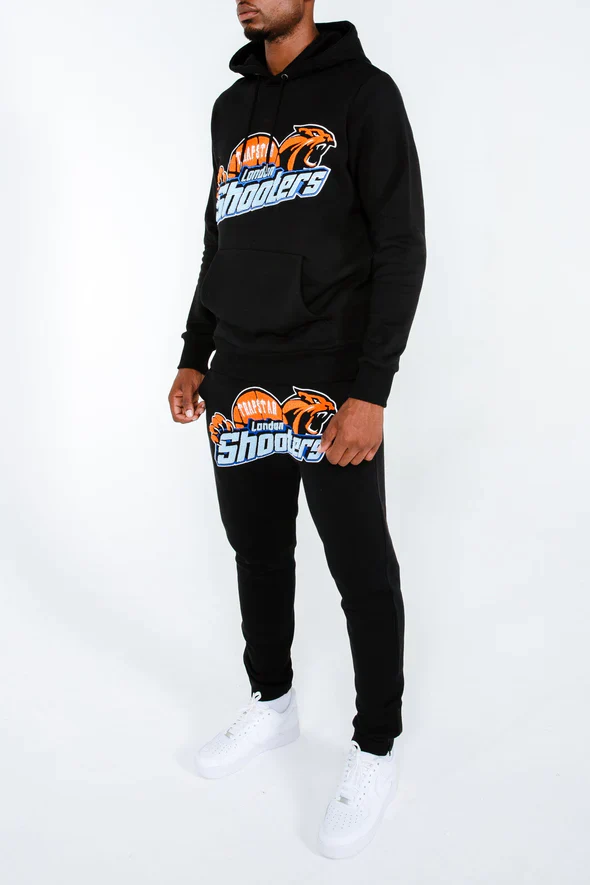 Trapstar Shooters Hooded Tracksuit - Black - Image 3