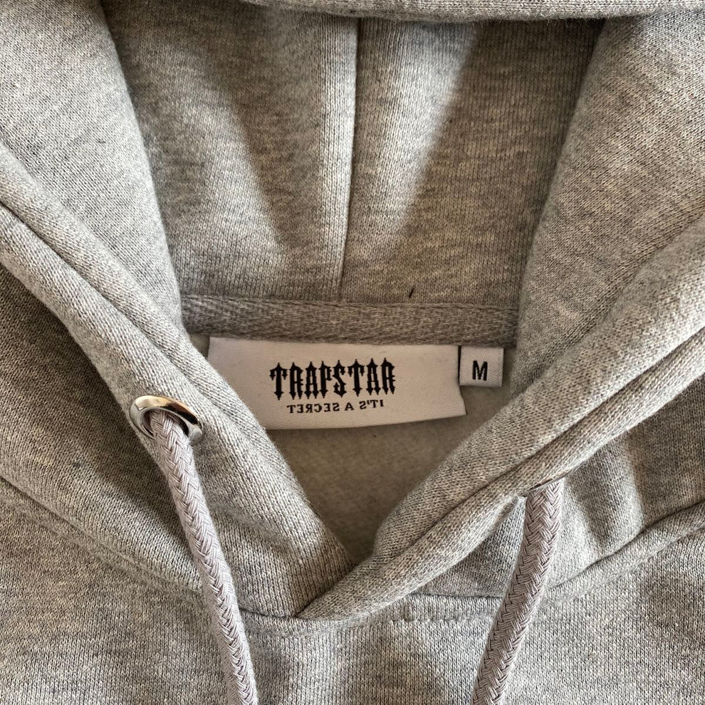 Trapstar V-Stripe Hooded Tracksuit - Grey / White / Black - Image 2