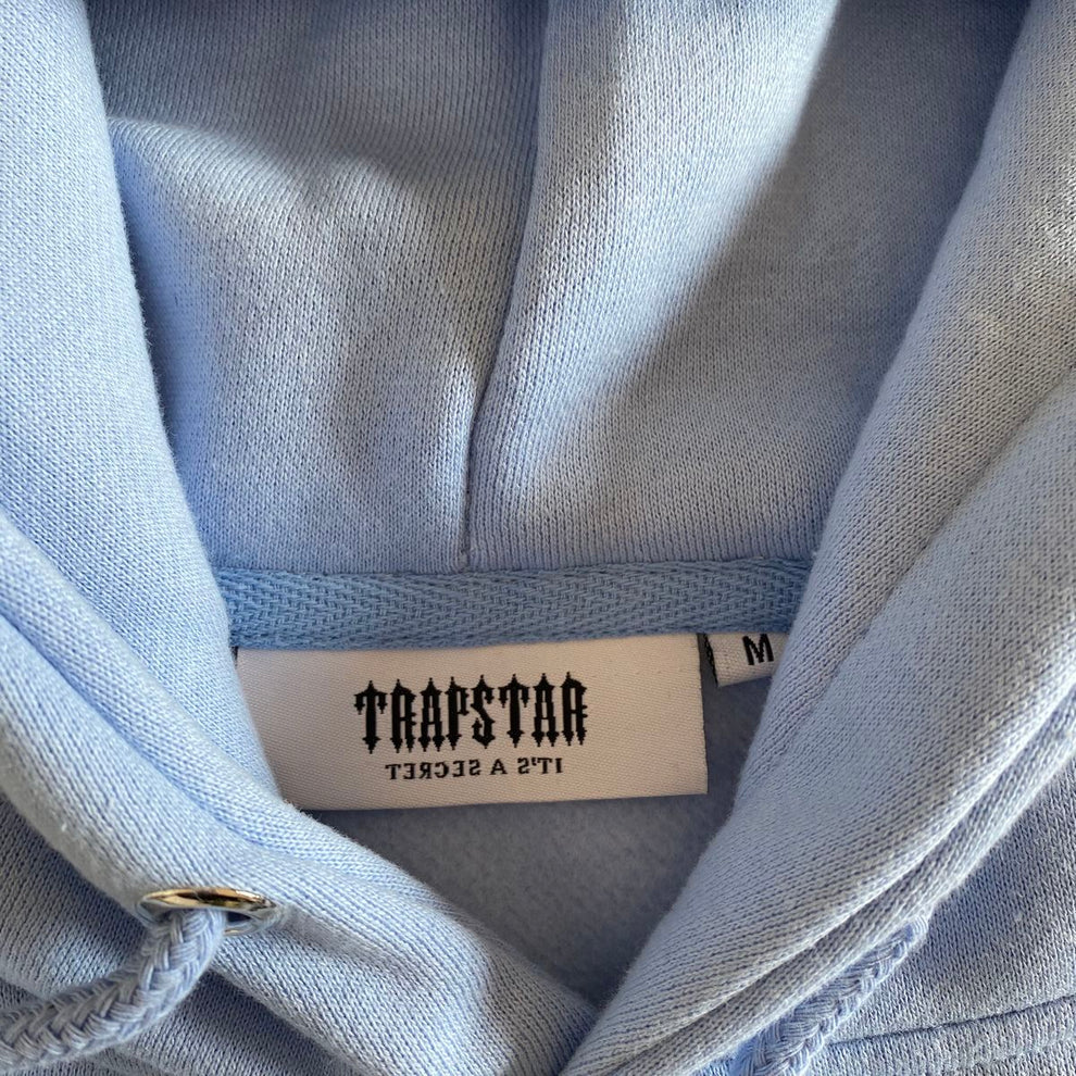 Trapstar V-Stripe Hooded Tracksuit - Cashmere Blue / White / Grey - Image 2